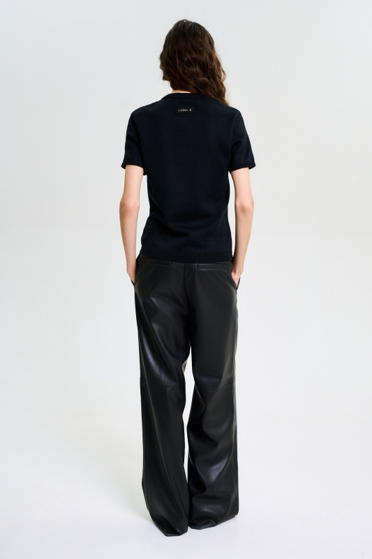 Футболка вязаная BLACK